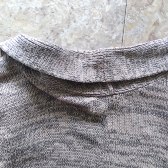 Loft Tan & Black Open Front Sweater Shrug, size Large - Picture 4 of 7